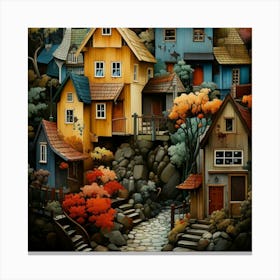 Autumn Village Canvas Print