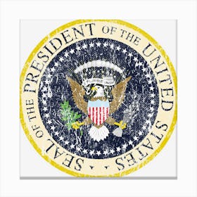 Us Presidential Seal Grunge Distressed Design Canvas Print