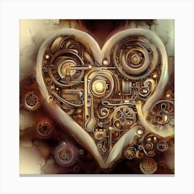 Steampunk Heart Canvas Print