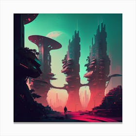 Futuristic City Canvas Print