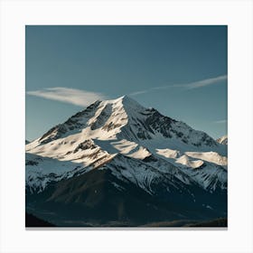 Snowy Mountain Range Paintings Art Print Canvas Print