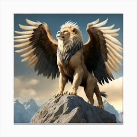 Lion Eagle Hybrid 1 Canvas Print