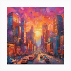 Vibrant cityscape 2 Canvas Print