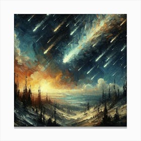 Meteors In The Sky Canvas Print