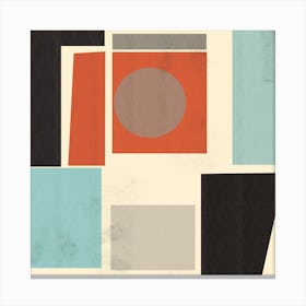 Mid Century Modern, Abstract Square Art, Trending Geometric Shapes Canvas Print