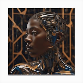 Cyborg Woman 80 Canvas Print