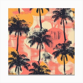 Grunge Palms (1) Canvas Print