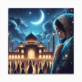 Islamic Woman Praying Canvas Print