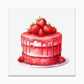 Strawberry Cake 9 Canvas Print