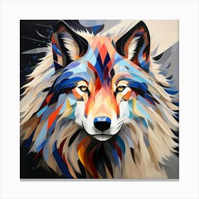 Abstract modernist Wolf Canvas Print