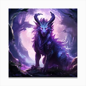 A Mythical Creature In A Fantasy Realm ART PRINT Canvas Print