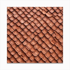 Realistic Roof Tile Flat Surface Pattern For Background Use Miki Asai Macro Photography Close Up (5) Canvas Print