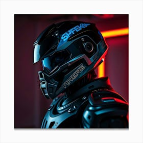 Spherka Robot in Neon Light Canvas Print