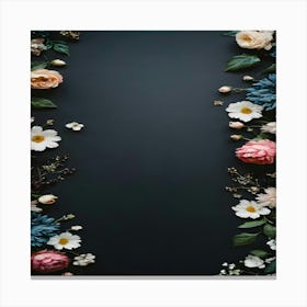 Floral Frame Canvas Print