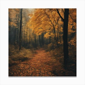 Autumn Forest Path 3 Canvas Print