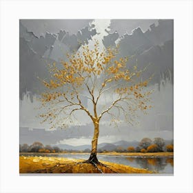 Tree In Autumn Canvas Print