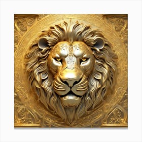 221701 A Large Lion In Three Dimensional Arabic Calligrap Xl 1024 V1 0 Canvas Print