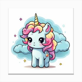 Cute Unicorn 450 Canvas Print