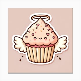 Cupcake With Angel Wings Canvas Print