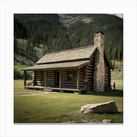 Cabin In The Mountains 1 Canvas Print