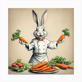 Chef Bunny 9 Canvas Print