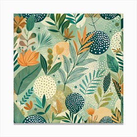 Leaves Pattern Flora Nature Canvas Print