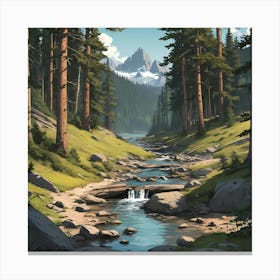 Mountain stream Canvas Print