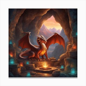 Dragon In The Cave 1 Canvas Print