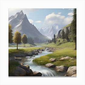 Landscape Painting Canvas Print