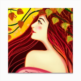 Autumn Girl Canvas Print