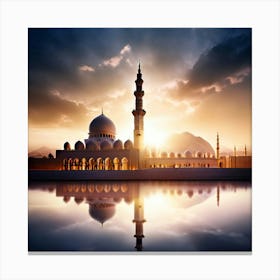 Sunrise At The Mosque Canvas Print