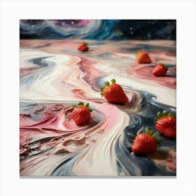Swirled Strawberries Canvas Print