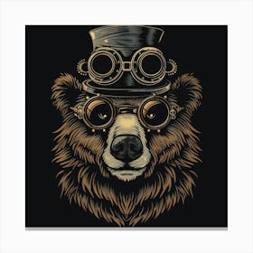 Steampunk Bear 20 Canvas Print