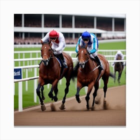 Jockeys Racing 3 Canvas Print