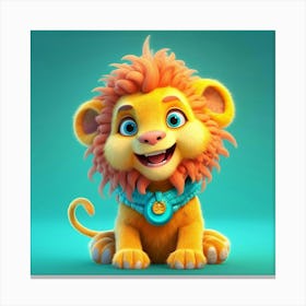 Cartoon Lion Canvas Print