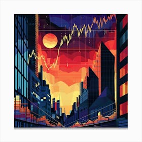 A Stock Market Graph Lofi Illustration 1718663686 1 Canvas Print