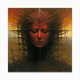 Satan's Head Canvas Print