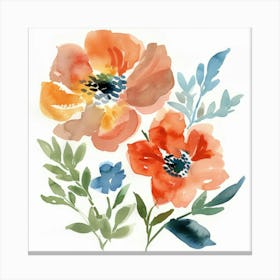 Watercolor Flower Painting 1 Canvas Print