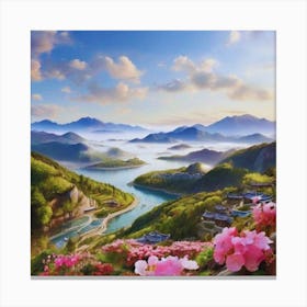 Chinese beautiful Garden Canvas Print