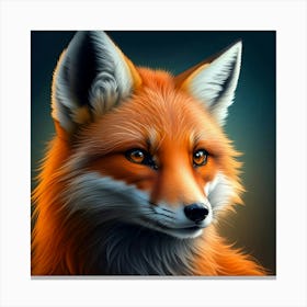 Fox Portrait Canvas Print