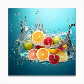 Water Splash - Fruit Stock Videos & Royalty-Free Footage Canvas Print