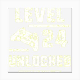 Gamer Boyfriend 24th Birthday Gift 24 Yrs Old Gaming Canvas Print