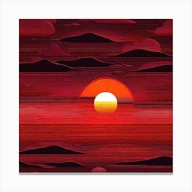 Sunset In The Sky 5 Canvas Print