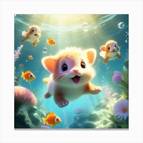 Diving Canvas Print