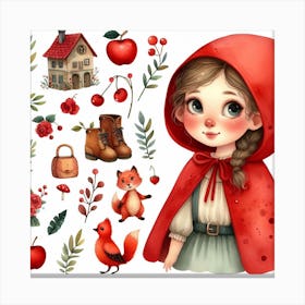 Little Red Riding Hood 1 Canvas Print