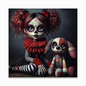 Day Of The Dead Doll Canvas Print