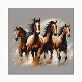 Horses Running 3 Canvas Print