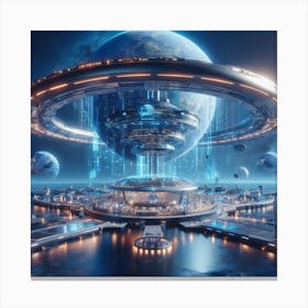 Futuristic City 87 Canvas Print