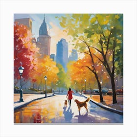 Autumn In New York City Canvas Print