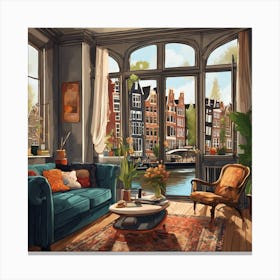 Amsterdam Living Room 1 Canvas Print